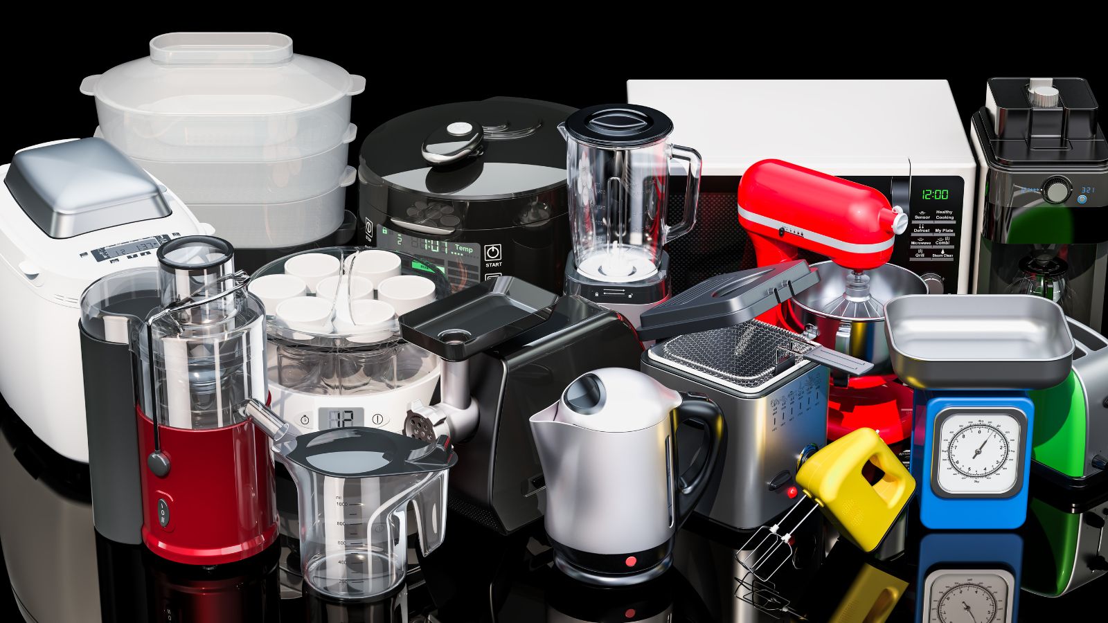 Home Appliances: Blender, Microwave, Heater etc.