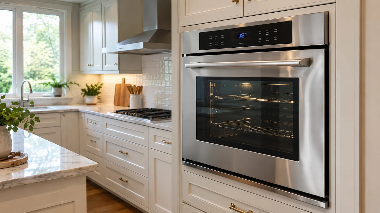 Clean residential oven in Riverdale kitchen — appliance parts service